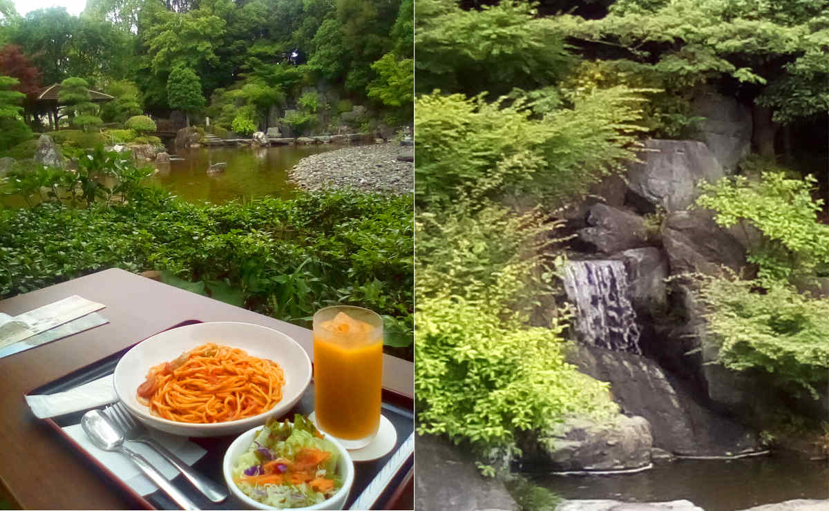 テラス席でランチ